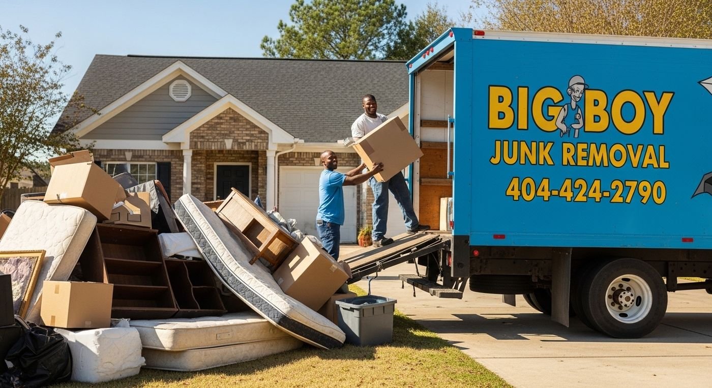 Couch removal service for a bulky sofa pickup in Atlanta